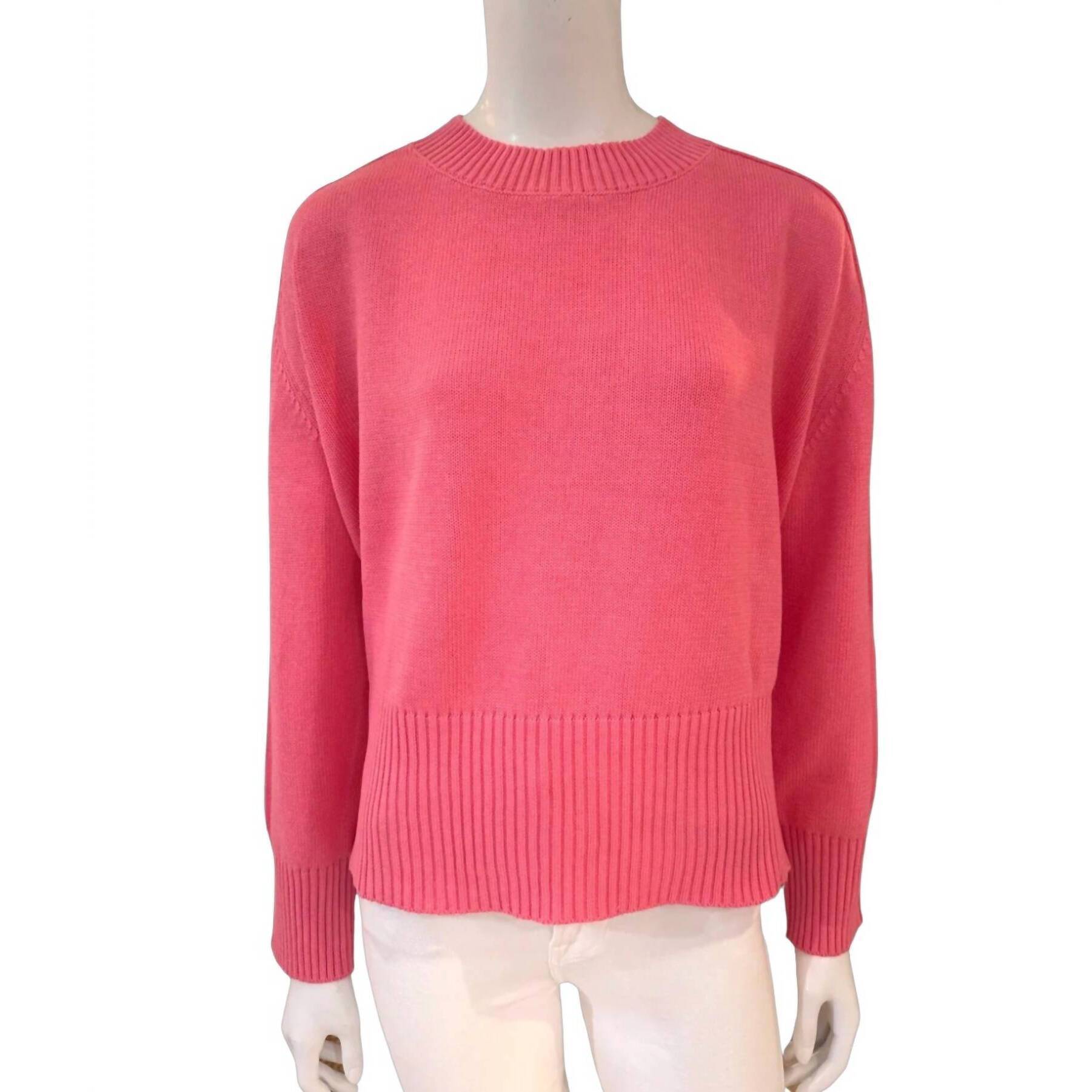 New Cortland Park Women's Perfect Day Crew Cashmere Sweater In Coral